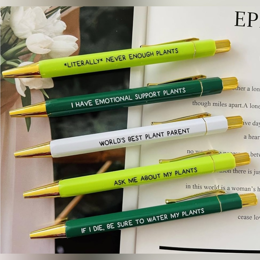 Plant lovers pen set of 5 - Picture 3 of 3